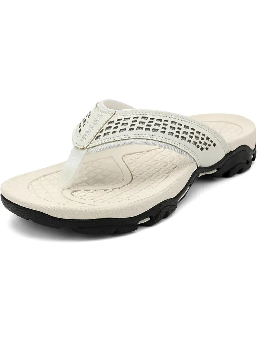 Men's White Beach Flip-Flops Water Casual Outdoor Athletic Thong Sandal Slipper